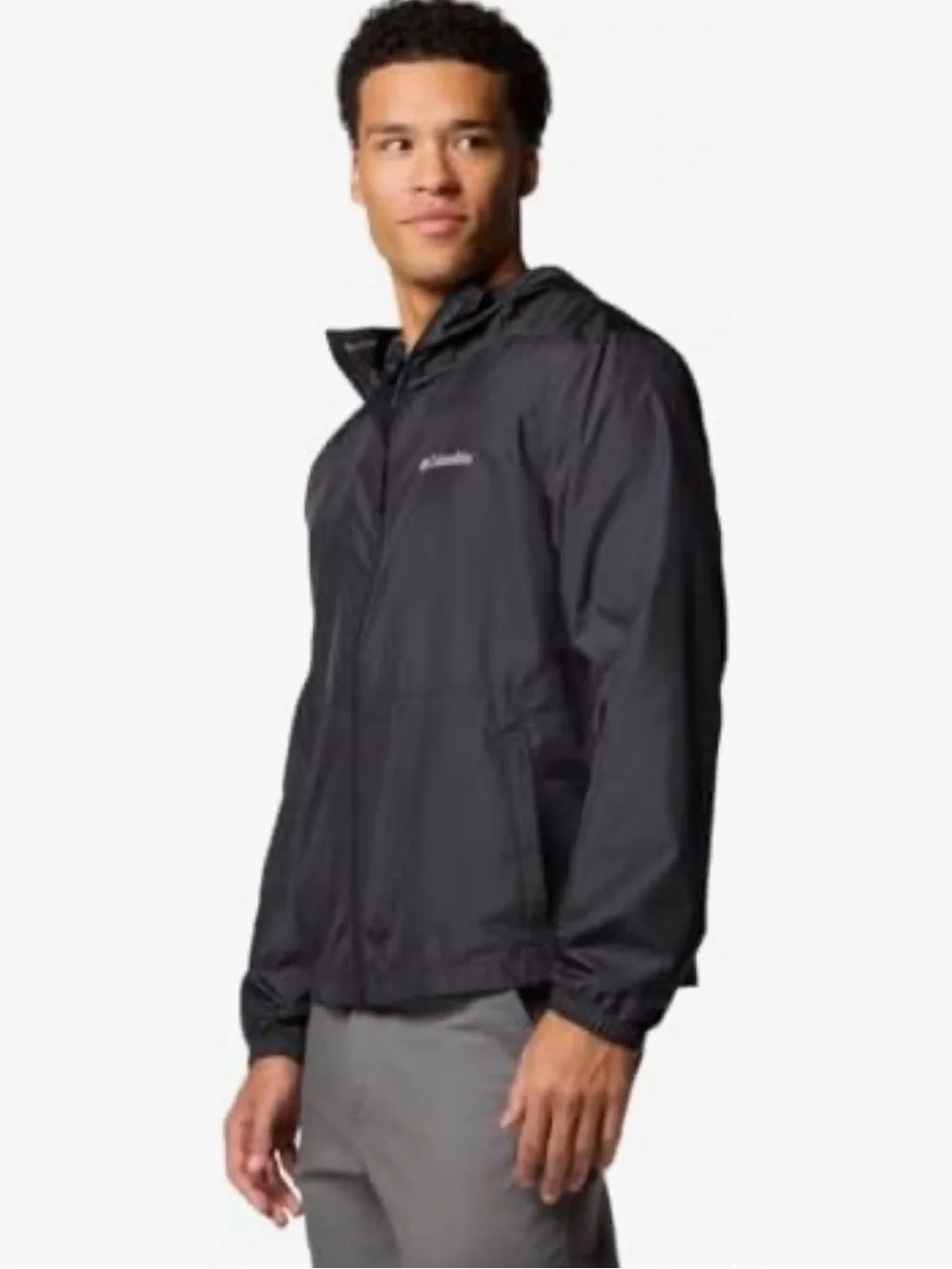 Columbia Black Hooded Wind Jacket for Men